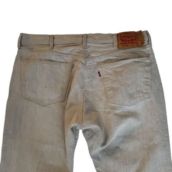 LEVI Strauss & Co. Men's 501XX Button Fly White Wash Denim Jeans Size W40 L32 - Picture 3 of 12